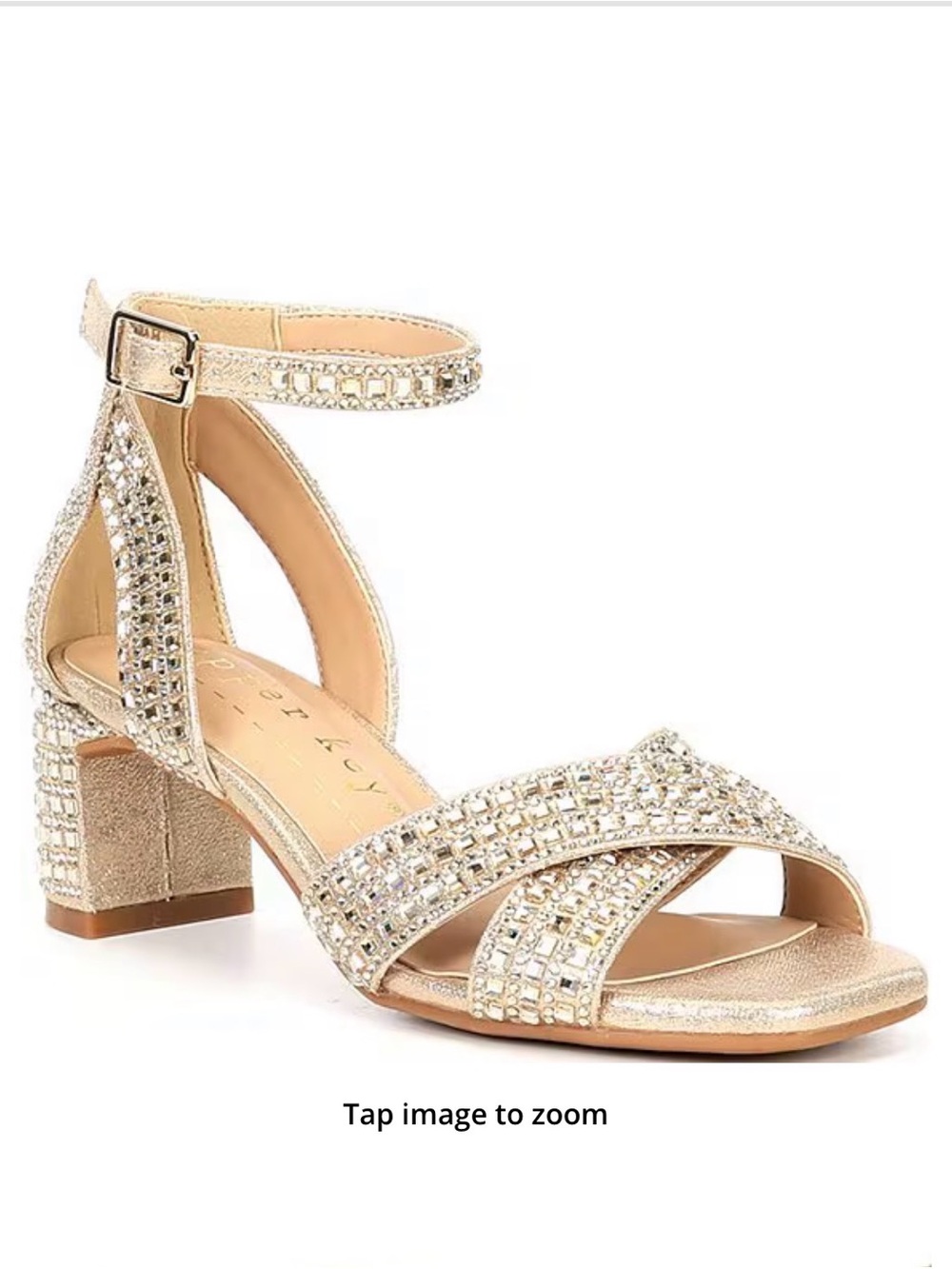 Copper Key Girls' Lisee Rhinestone Dress Heels